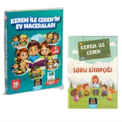 1. Sınıf Kerem İle Ceren Ev Maceraları Okuma Seti - 10 Kitap Takım - Değendirme Kitapçığı İlaveli