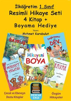 1.Sınıf Resimli Hikaye Seti (4 Kitap + Boyama Kitabı Hediye)