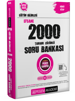 2025 KPSS Eğitim Bilimleri Tamamı Çözümlü Efsane 2000 Soru Bankası Pegem Akademi Yayıncılık