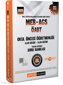 2025 MEB-AGS-ÖABT Okul Öncesi Öğretmenliği Alan Bilgisi - Alan Eğitimi Tamamı Çözümlü Soru Bankası