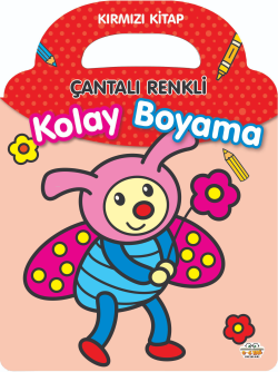 Çantalı Renkli Kolay Boyama Kitap -Kırmızı Kitap - Taha Toptaş | Yeni 