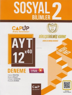 Çap Yayınları AYT Sosyal Bilimler 2 12 X 40 Up Deneme