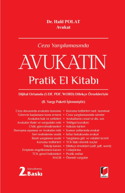 Ceza Yargılamasında Avukatın Pratik El Kitabı