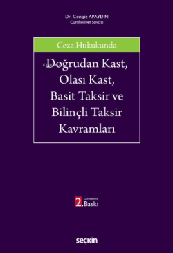 Doğrudan Kast, Olası Kast, Basit Taksir ve Bilinçli Taksir Kavramları