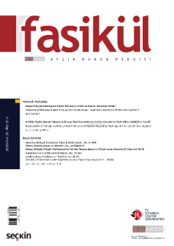 Fasikül Aylık Hukuk Dergisi Sayı: 120 Kasım 2019