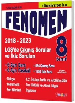 Fenomen 8 Lgs Çıkmış Sorular Ve İkiz Soruları Seti (6 Kitap) (2018-2023)