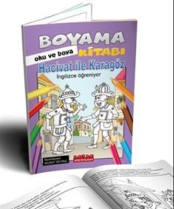 Hacivat İle Karagöz İngilizce Öğreniyor Oku ve Boya - Yusuf Yakup Sevi