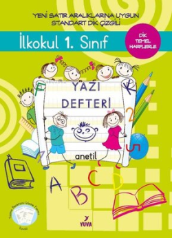 İlkokul 1. Sınıf Yazı Defteri Standart Dik Çizgili Büyük - Dik Temel Harflerle