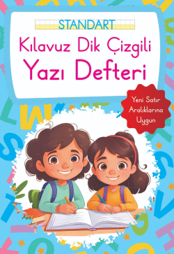 Kılavuz Dik Çizgili Yazı Defteri Büyük Boy - Mavi