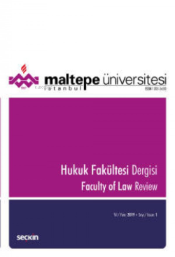 Maltepe Üniversitesi Hukuk Fakültesi Dergisi Sayı:1  / 2019