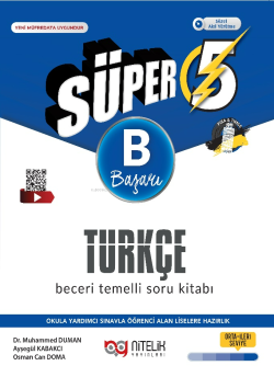 Nitelik 5.Sınıf Süper Türkçe(B) Beceri Temelli Soru Kitabı