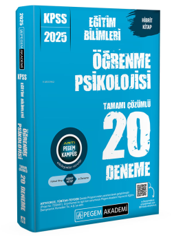 Pegem 2025 KPSS Eğitim Bilimleri Öğrenme Psikolojisi Tamamı Çözümlü 20 Deneme