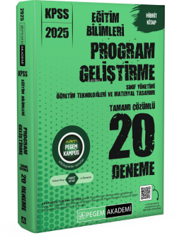 Pegem 2025 KPSS Eğitim Bilimleri Program Geliştirme Tamamı Çözümlü 20 Deneme