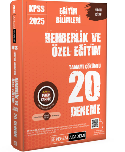 Pegem 2025 KPSS Eğitim Bilimleri Rehberlik ve Özel Eğitim Tamamı Çözümlü 20 Deneme