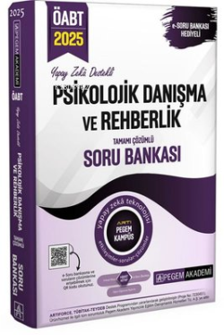 Pegem Akademi 2025 KPSS ÖABT Psikolojik Danışma ve Rehberlik Tamamı Çözümlü Soru Bankası