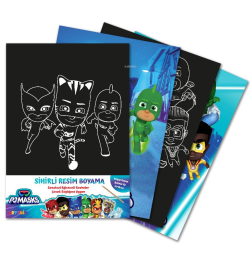 PJMASKS Sihirli Resim Boyama – Ahşap Kalem Hediyeli