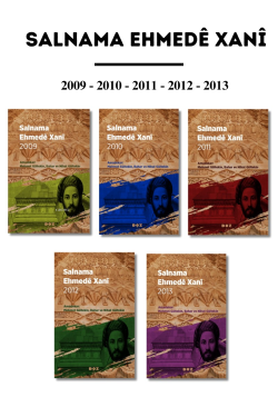 Salnama Ehmedê Xanî – (2009-2010-2011-2012-2013) - Mehmet Gültekin | Y