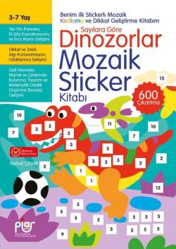 Sayılara Göre Dinozorlar Mozaik Sticker Kitabı - Ferhat Çınar | Yeni v