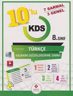 Sonuç Yayınları 8. Sınıf Türkçe 10 lu Kazanım Değerlendirme Sınavı