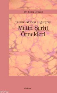 Tahirü'l-Mevlevi (Olgun)'den Metin Şerhi Örnekleri