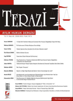 Terazi Aylık Hukuk Dergisi – 2015 Yılı Abonelik