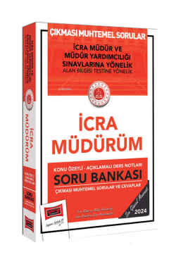 Yargı Yayınları 2024 Adalet Bakanlığı Çıkması Muhtemel Sorular İcra Müdürüm Soru Bankası