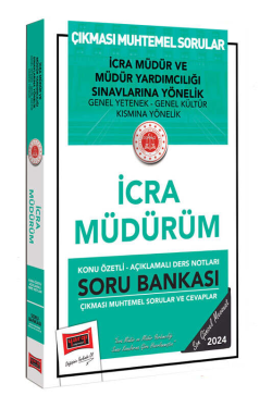 Yargı Yayınları 2024 Adalet Bakanlığı İcra Müdür ve Müdür Yardımcılığı Sınavlarına Yönelik İcra Müdürüm Soru Bankası