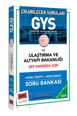 Yargı Yayınları 2024 GYS Ulaştırma ve Altyapı Bakanlığı Şef Kadrosu İçin Konu Özetli Açıklamalı Soru Bankası