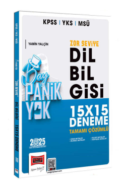 Yargı Yayınları 2025 KPSS YKS MSÜ Tamamı Çözümlü Panik Yok Zor Seviye Dil Bilgisi 15x15 Deneme