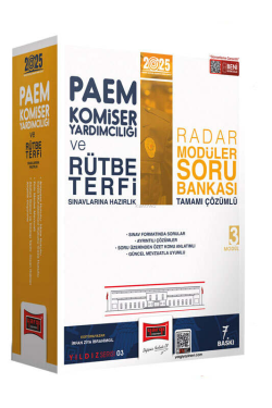 Yargı Yayınları 2025 PAEM Komiser Yardımcılığı ve Rütbe Terfi Sınavlarına Hazırlık Radar Serisi Tamamı Çözümlü Modüler Soru Bankası Seti