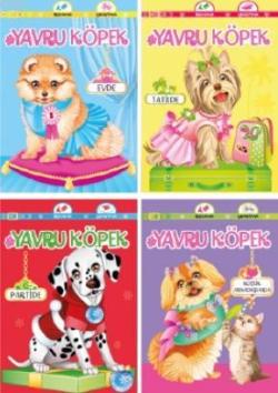 Yavru Köpek Seti; 4 Çıkartmalı Kitap Bir Arada