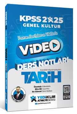 Yediiklim Yayıncılık 2025 KPSS Genel Kültür Atölye Tarih Video Ders Notları