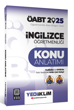 Yediiklim Yayıncılık 2025 ÖABT İngilizce Öğretmenliği Konu Anlatımı