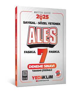 Yediiklim Yayınları 2025 ALES Sayısal Sözel Yetenek Tamamı Çözümlü 7 Fasikül Deneme Sınavı