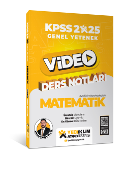 Yediiklim Yayınları 2025 Atölye Serisi Genel Yetenek Matematik Video Ders Notları