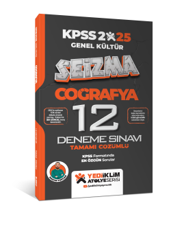 Yediiklim Yayınları 2025 KPSS Genel Kültür Atölye Serisi Coğrafya Seizma Tamamı Çözümlü 12 Deneme Sınavı