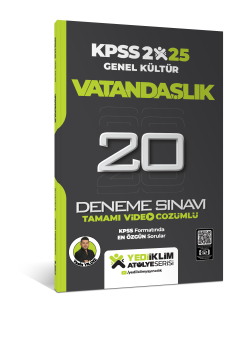 Yediiklim Yayınları 2025 KPSS Genel Kültür Atölye Serisi Vatandaşlık Tamamı Video Çözümlü 20 Deneme Sınavı