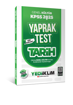 Yediiklim Yayınları 2025 KPSS Genel Kültür Tarih Çek Kopart Yaprak Test