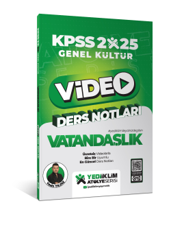 Yediiklim Yayınları 2025 KPSS Genel Kültür Vatandaşlık Video Ders Notları