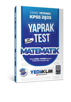 Yediiklim Yayınları 2025 KPSS Genel Yetenek Matematik Çek Kopart Yaprak Test