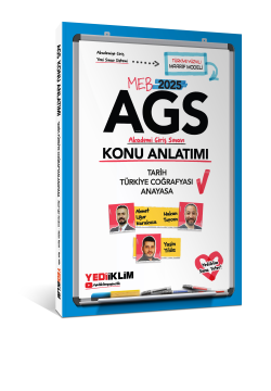 Yediiklim Yayınları 2025 MEB AGS Tarih - Türkiye Coğrafyası - Anayasa Konu Anlatımı