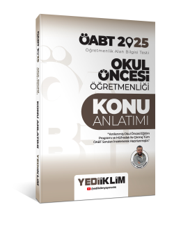 Yediiklim Yayınları 2025 ÖABT Okul Öncesi Öğretmenliği Konu Anlatımı -