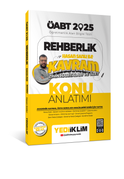 Yediiklim Yayınları 2025 ÖABT Rehberlik Hasan Sanlı ile Kavram Zihin Haritaları ve Özet Konu Anlatımı