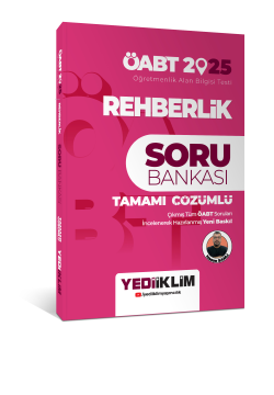 Yediiklim Yayınları 2025 ÖABT Rehberlik Tamamı Çözümlü Soru Bankası - 