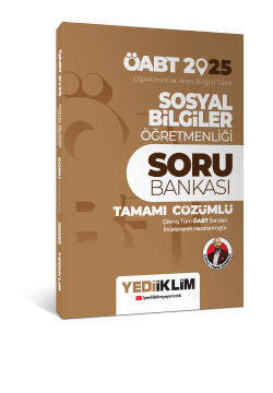 Yediiklim Yayınları 2025 ÖABT Sosyal Bilgiler Öğretmenliği Tamamı Çözümlü Soru Bankası