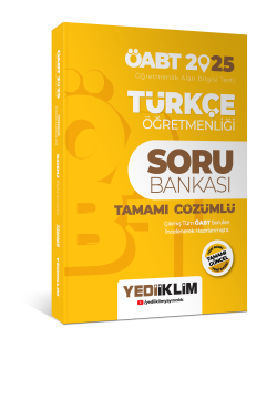 Yediiklim Yayınları 2025 ÖABT Türkçe Öğretmenliği Tamamı Çözümlü Soru Bankası