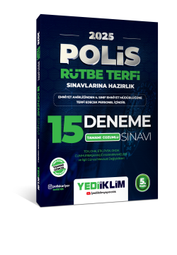 Yediiklim Yayınları 2025 Polis Rütbe Terfi Sınavlarına Hazırlık TCK, CMK, PVSK, GKDK Cumhurbaşkanlığı Kararnameleri ve İlgili Güncel Mevzuat Değişiklikleri Tama