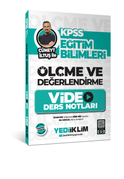 Yediiklim Yayınları KPSS Eğitim Bilimleri Ölçme ve Değerlendirme Cüneyt İltuş İle Video Ders Notları