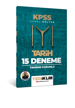 Yediiklim Yayınları KPSS Genel Kültür Tarih Tamamı Çözümlü 15 Deneme