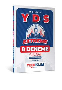 Yediiklim Yayınları YDS İngilizce Extreme Tamamı Çözümlü 8 Deneme Sınavı